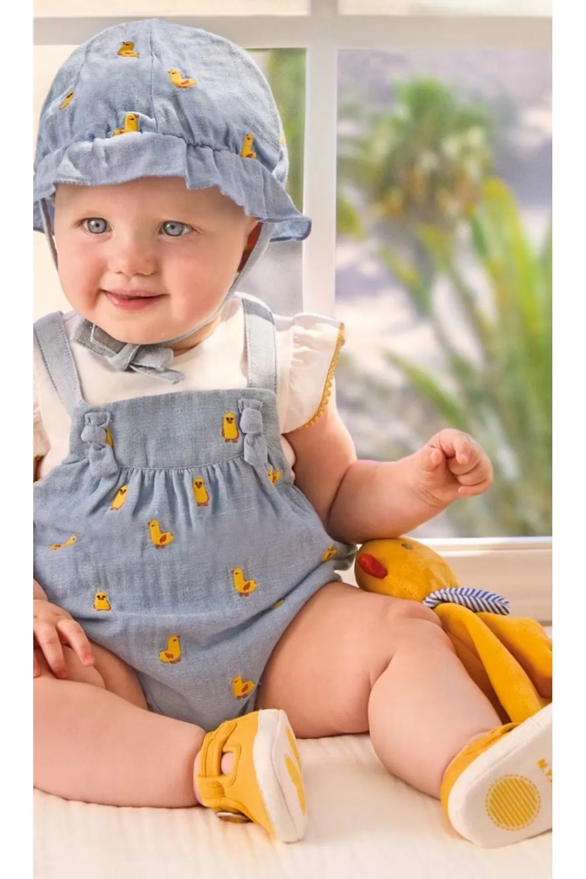 Mayoral yenidogan  kız bebek  şapkalı 3 lü set 1609