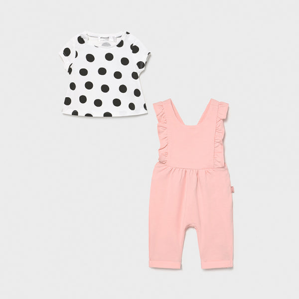 Mayoral kız bebek uzun tulum tişört 2 li set 1619