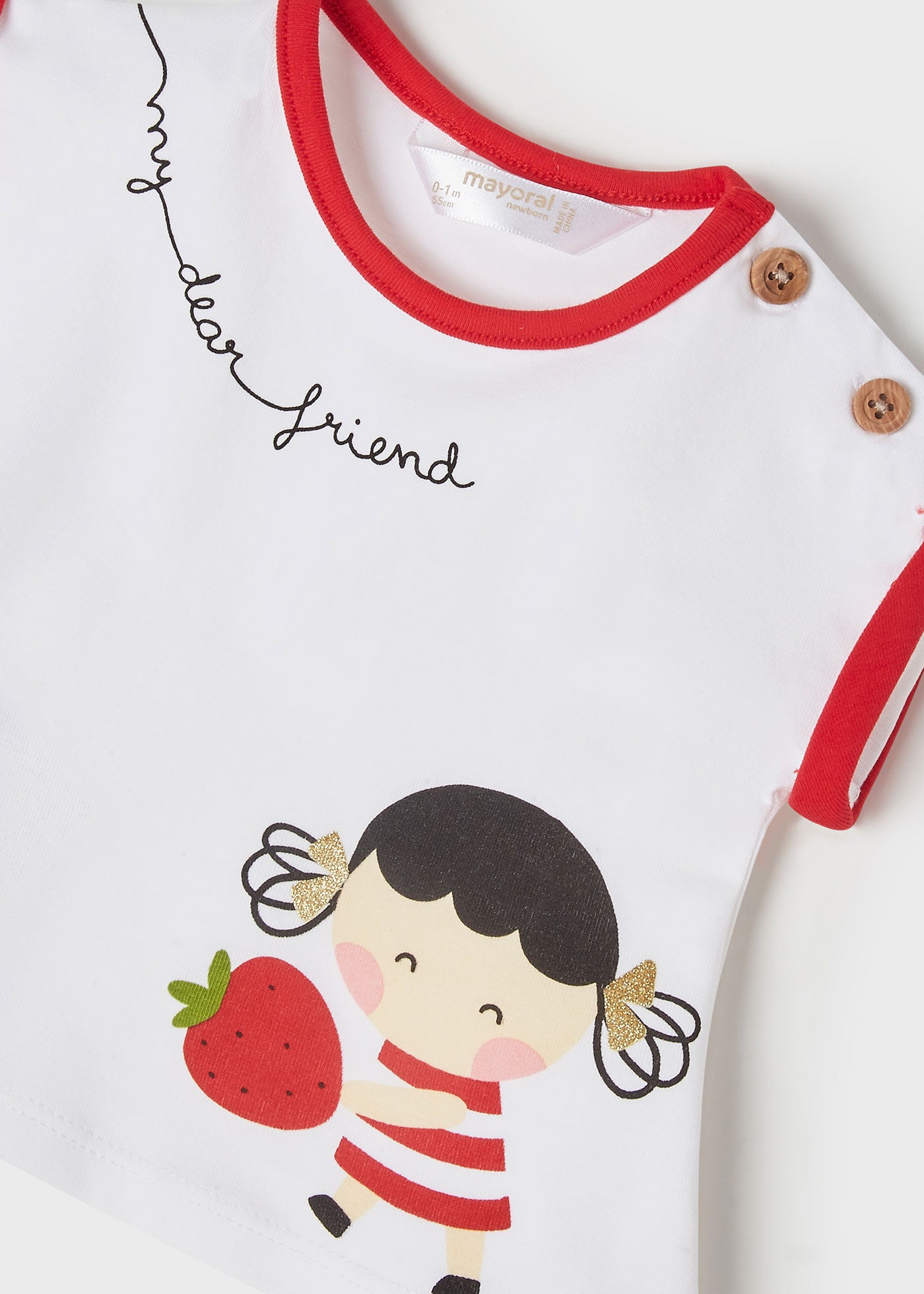 Mayoral kız bebek yazlık tişört şort 4 lü set 1623