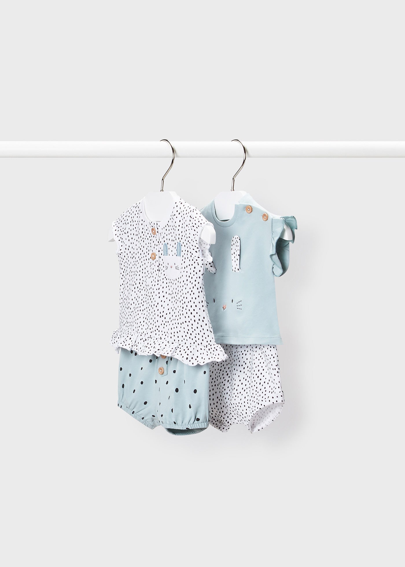 Mayoral kız bebek yazlık tişört şort 4 lü set 1624