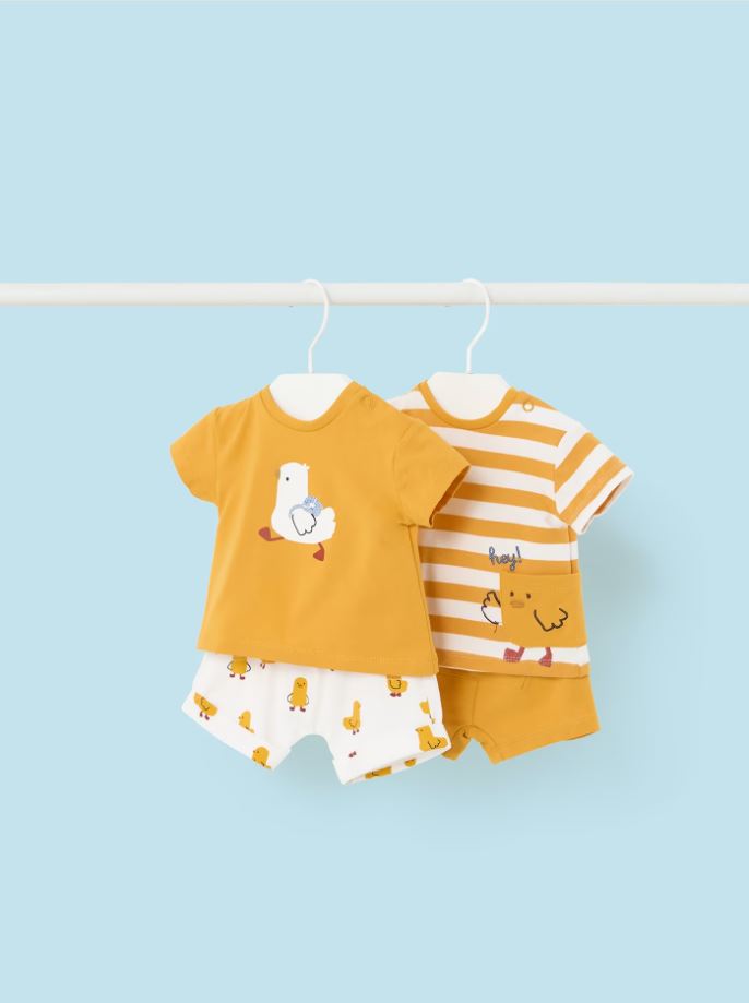 Mayoral erkek bebek  şort tişört 4 lü set  1628