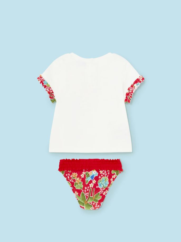 Mayoral kız bebek tişört mayo altı 2 li set 1642