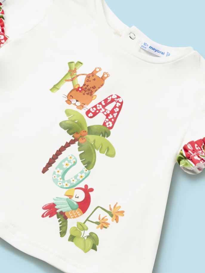 Mayoral kız bebek tişört mayo altı 2 li set 1642