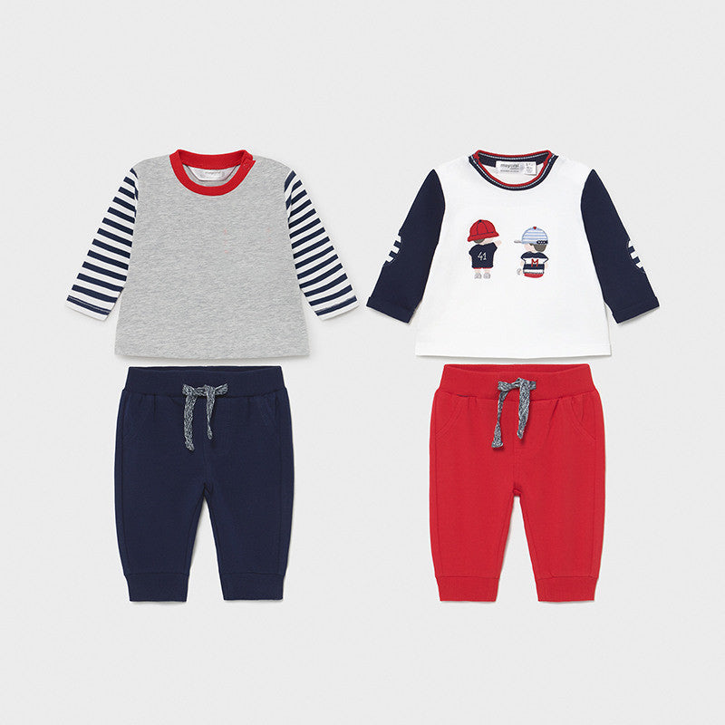 Mayoral erkek bebek tişört pantolon 4 lü set