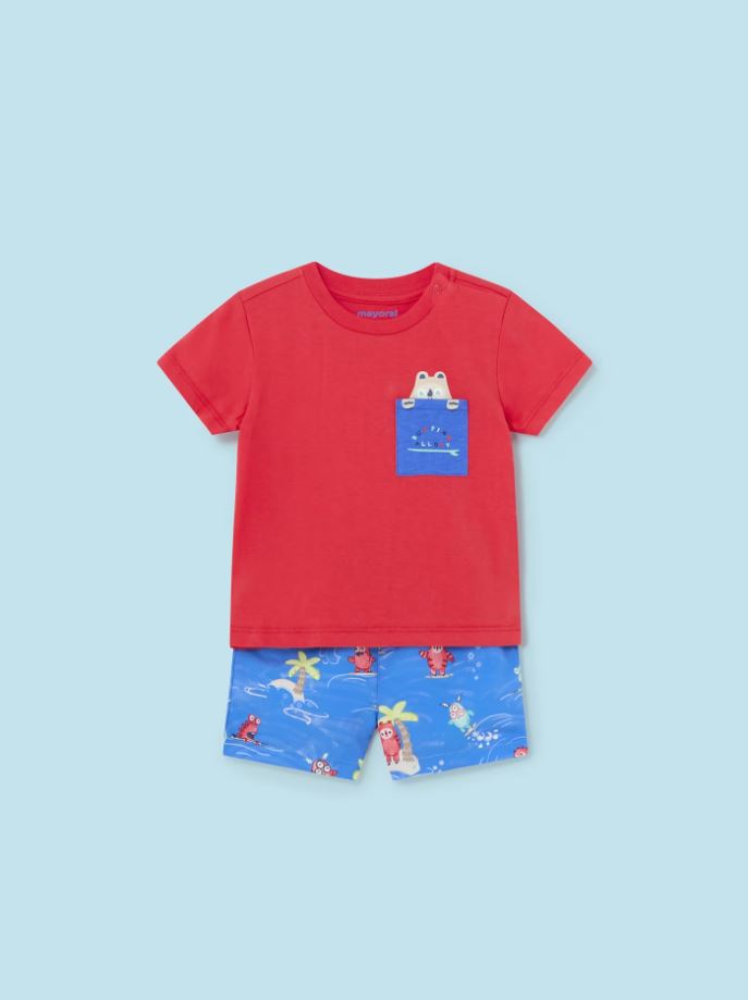 Mayoral erkek bebek şort mayo tişört 2 li set  1650