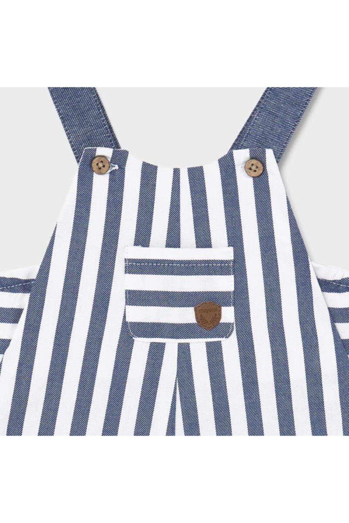 Mayoral erkek bebek çizgili kısa tulum tişört 2 li set