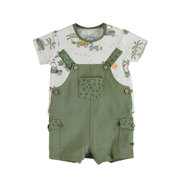 Mayoral erkek bebek kısa salopet tişört 2 li set