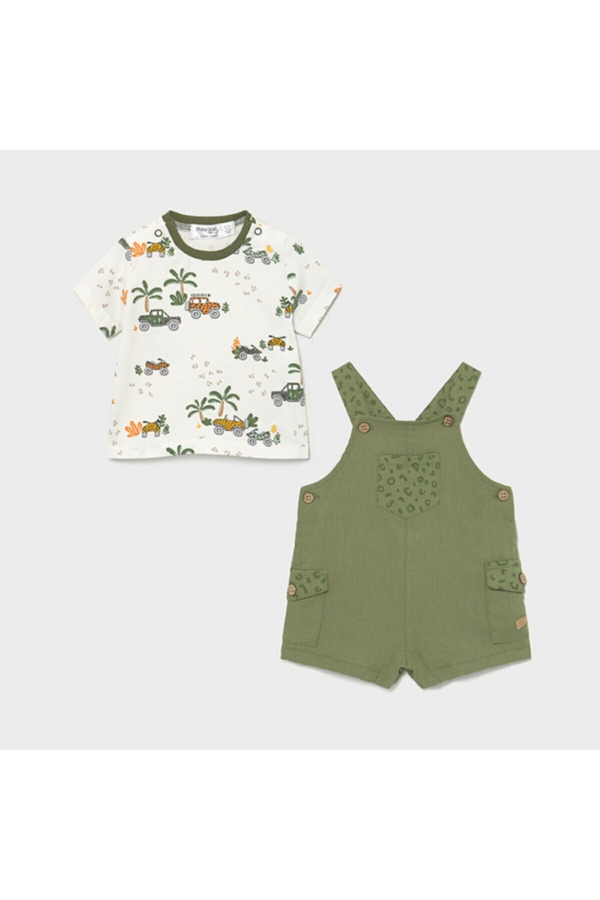 Mayoral erkek bebek kısa salopet tişört 2 li set
