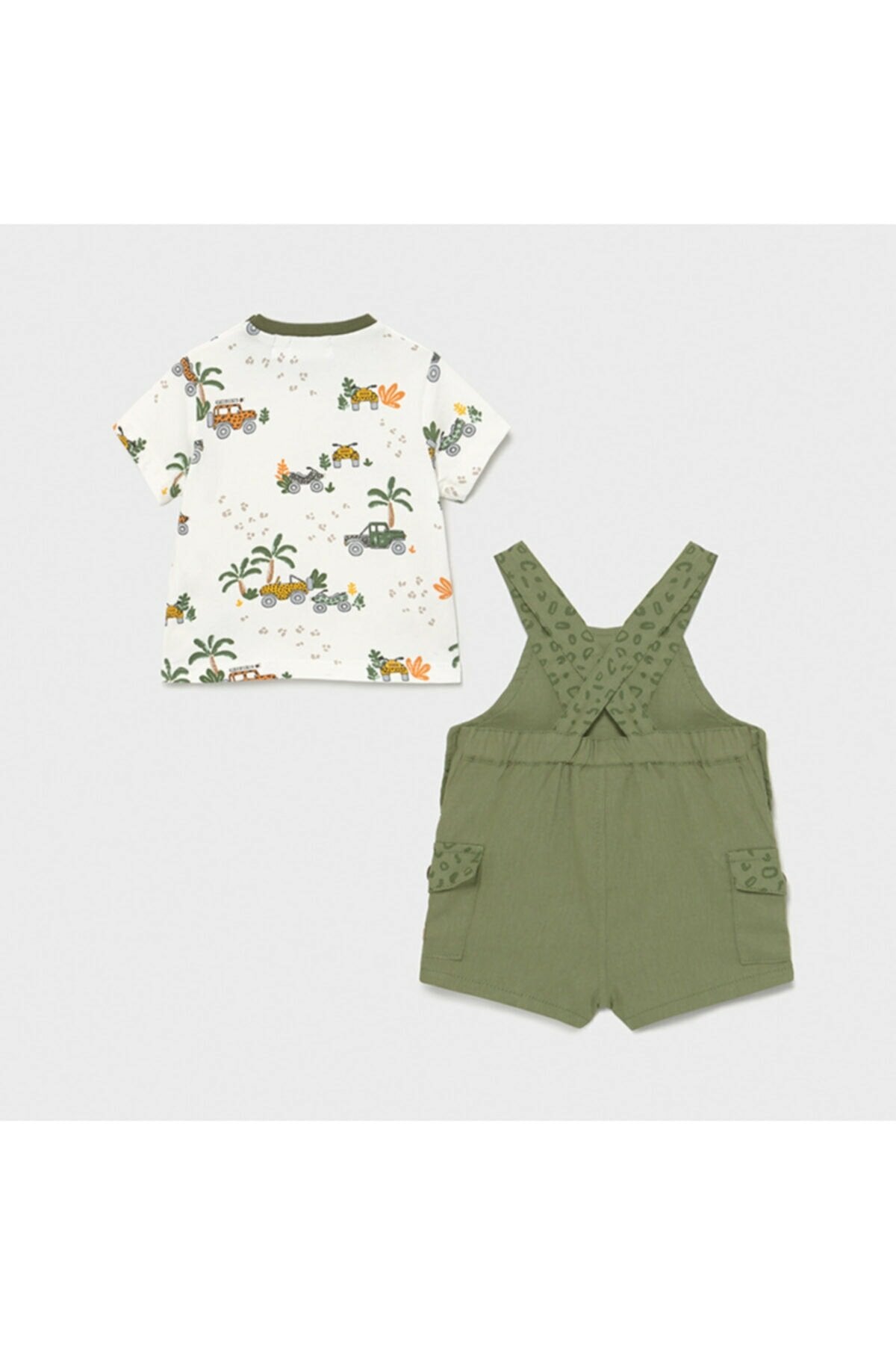 Mayoral erkek bebek kısa salopet tişört 2 li set