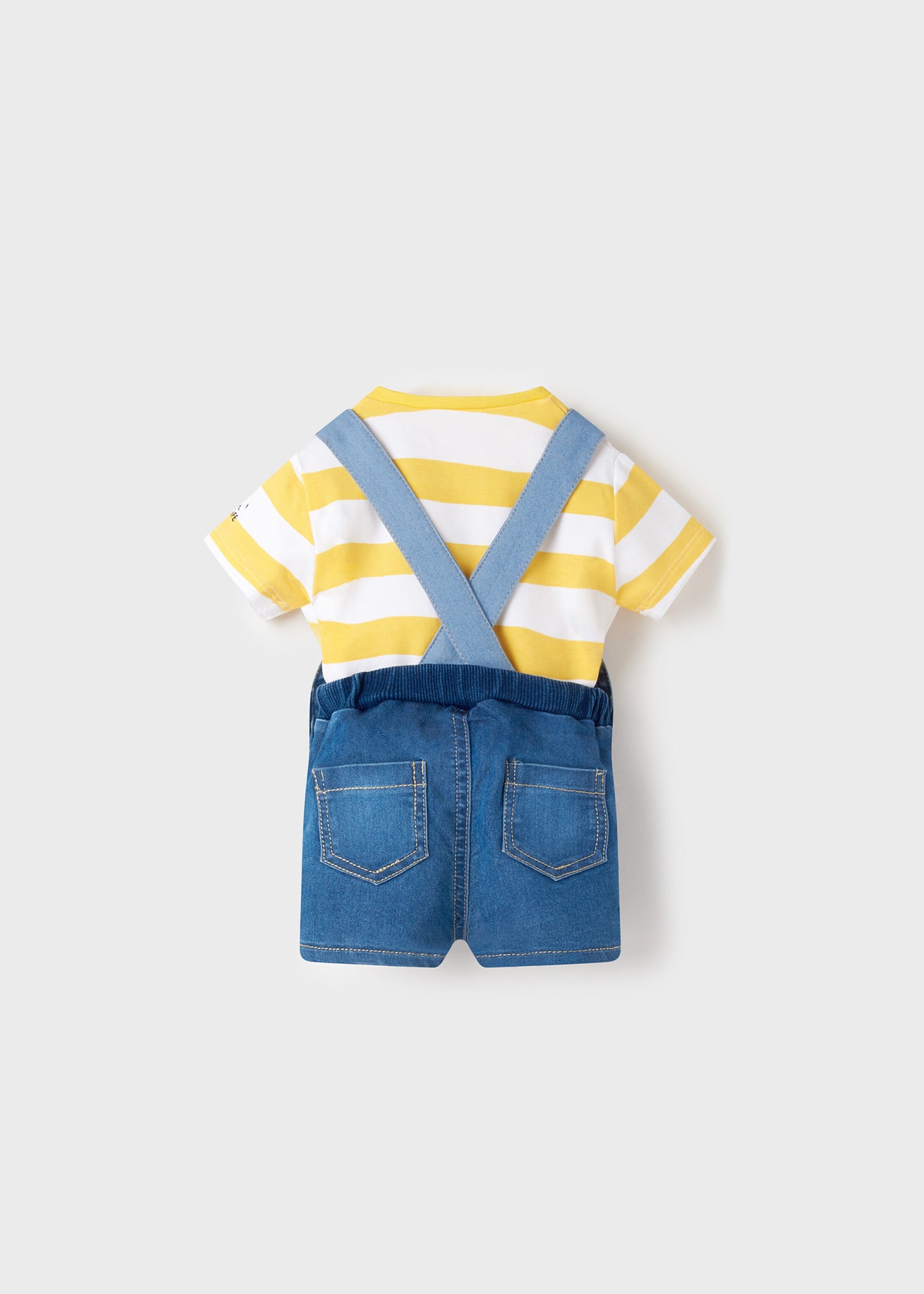 Mayoral erkek bebek yazlık tişört denim solapet şort 2 li set 1680