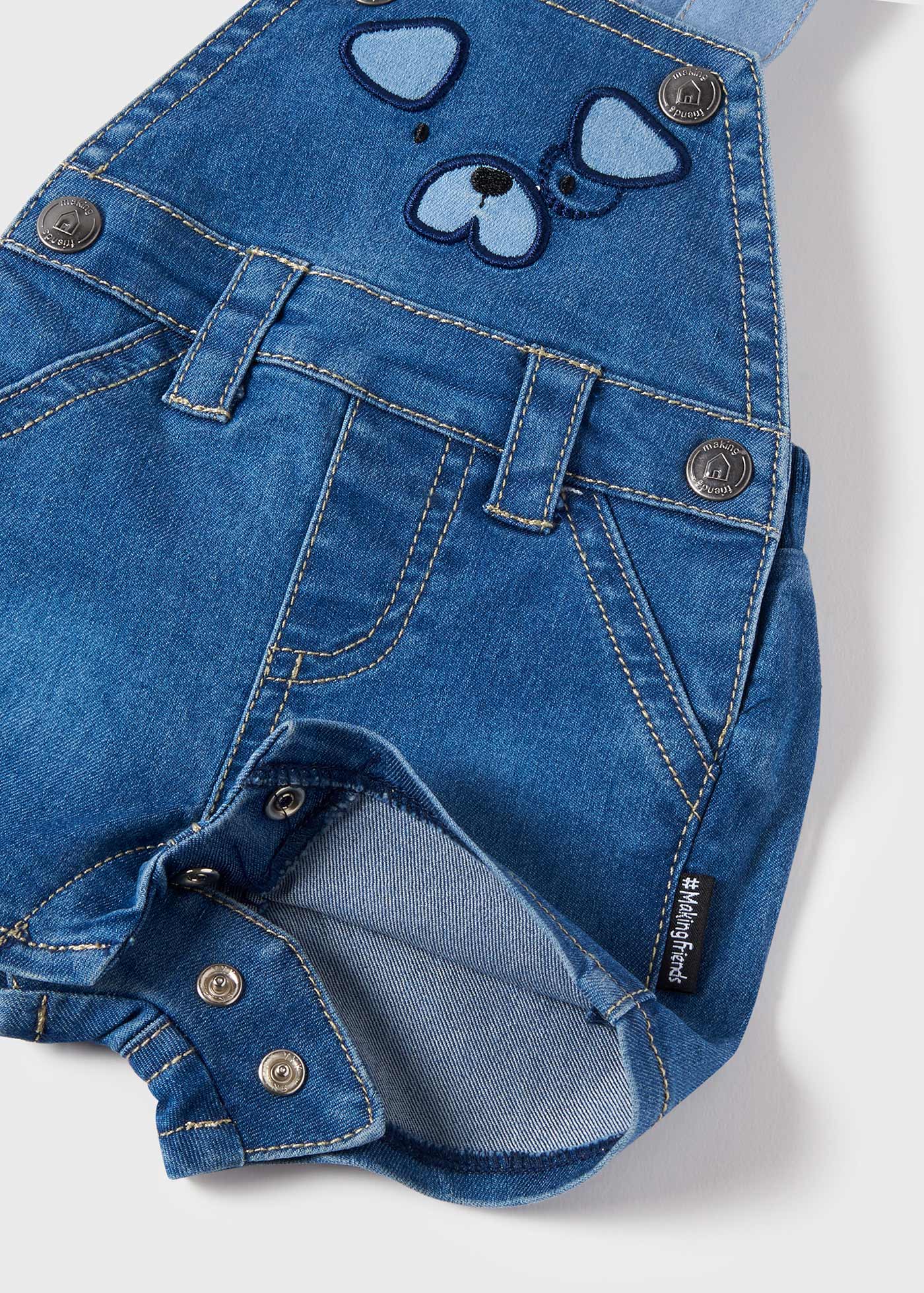 Mayoral erkek bebek yazlık tişört denim solapet şort 2 li set 1680