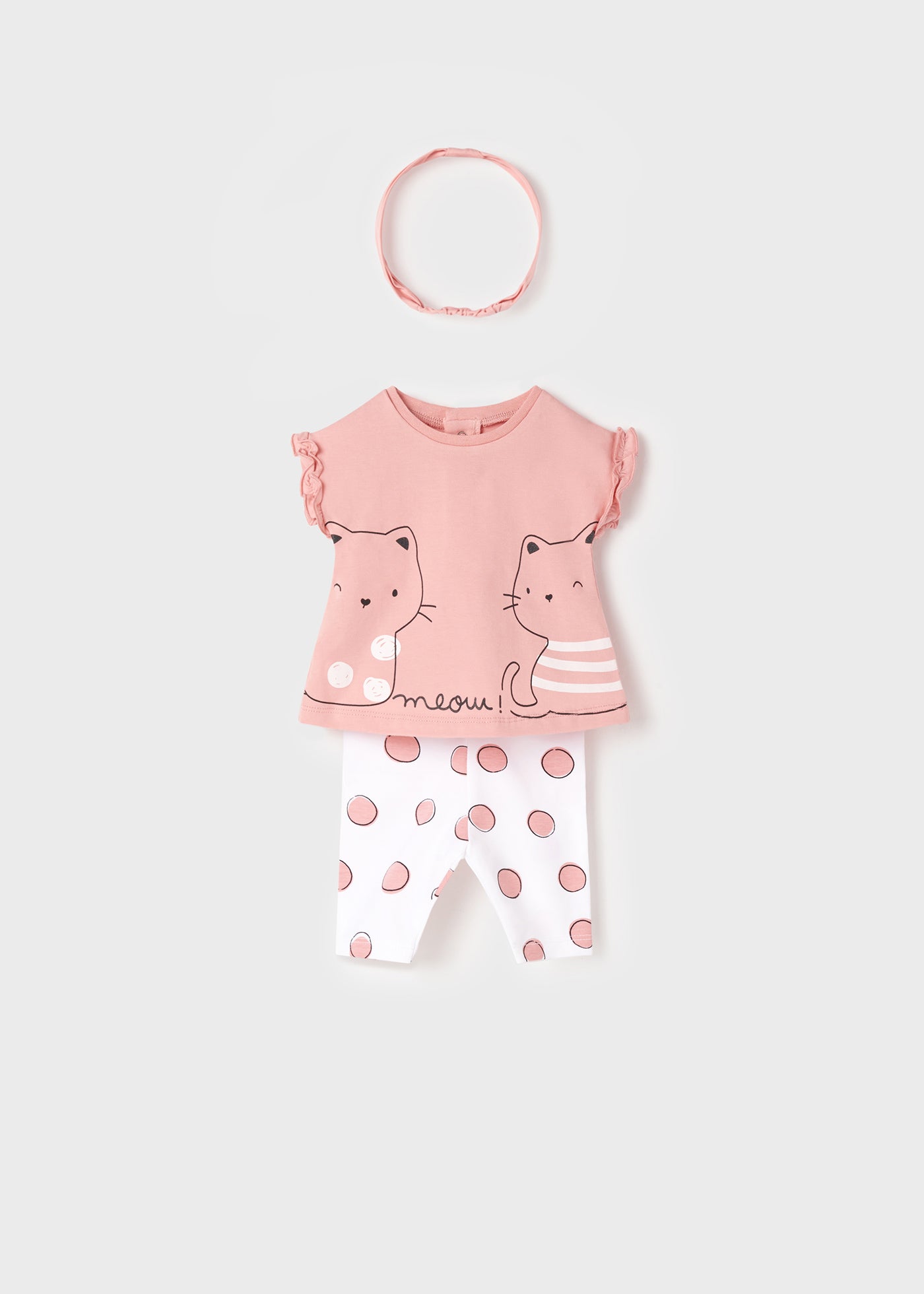 Mayoral kız bebek tişört tayt bandana 3 lü set 1715