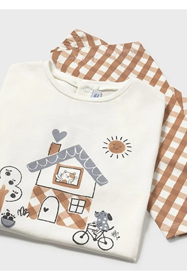 Mayoral kız bebek yazlık tişört tayt 2 li set 1739