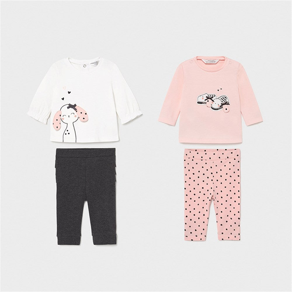 Mayoral kız bebek t-shırt tayt  4 lü set