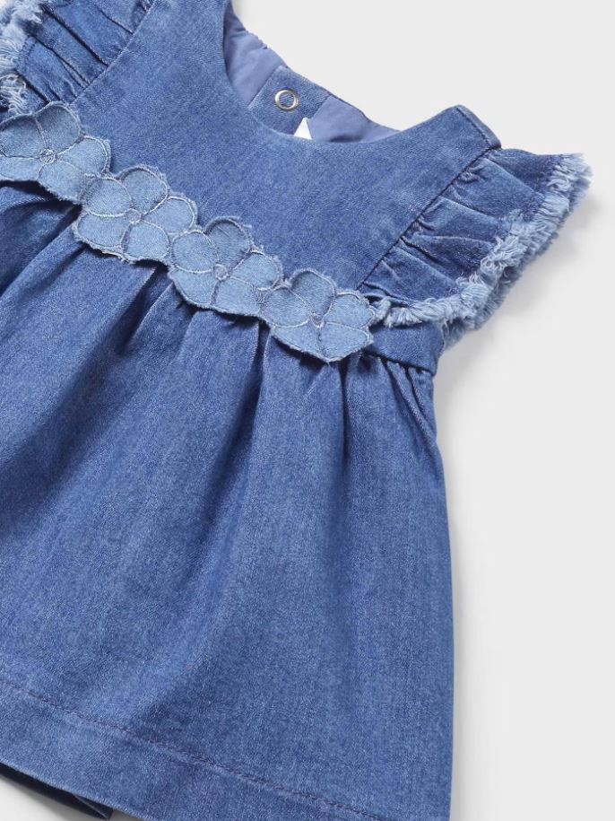 Mayoral Yenidoğan Kız Bebek denim elbise 1809