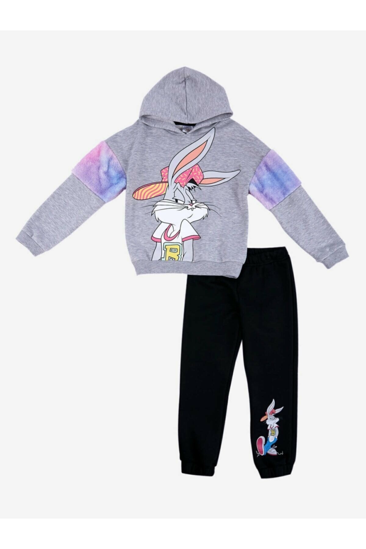 Looney Tunes Lisanslı kız Çocuk Kapüşonlu 2'li Takım 18430