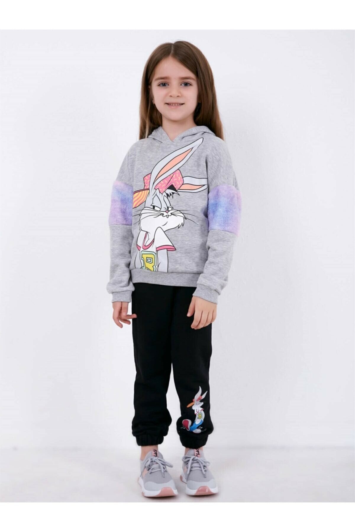 Looney Tunes Lisanslı kız Çocuk Kapüşonlu 2'li Takım 18430