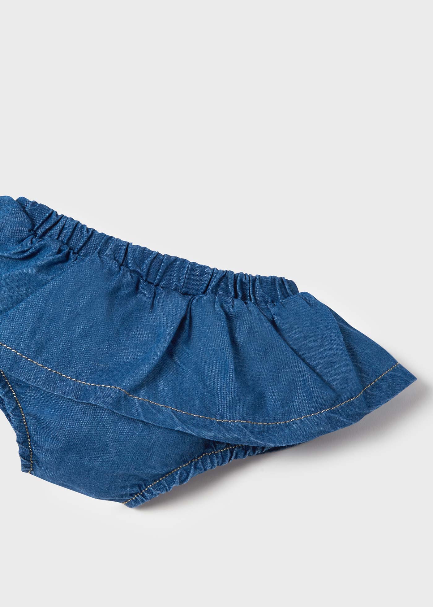 Mayoral kız bebek yazlık tişört denim etek şort 2 li takım 1859