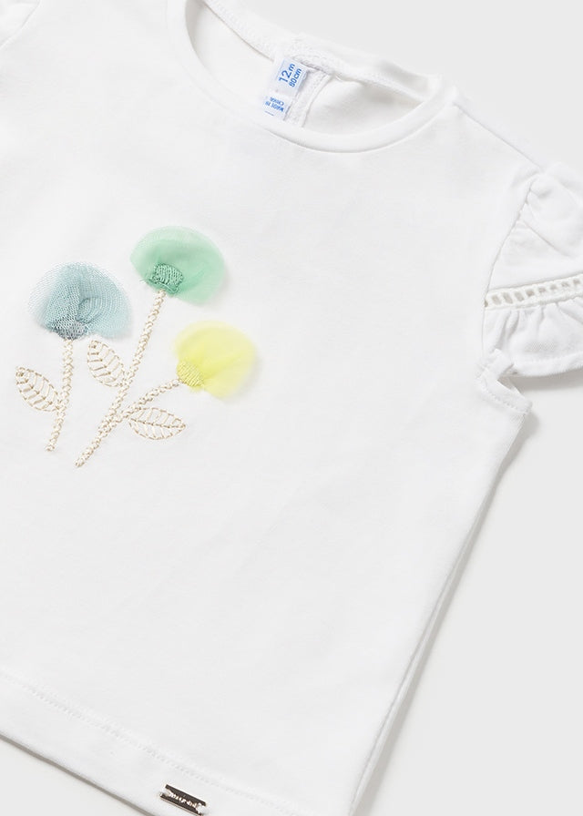 Mayoral kız bebek tişört  tütü etek set  1932