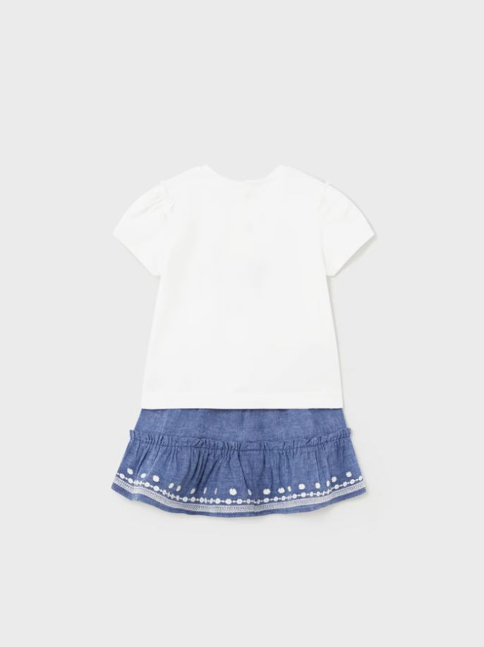 mayoral kız bebek denim etek 2 li set 1736