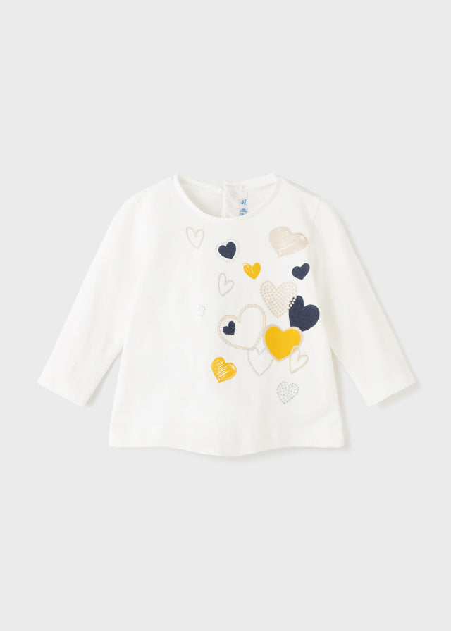 Mayoral  kız bebek  uzun kollu tasarım tişört 2085