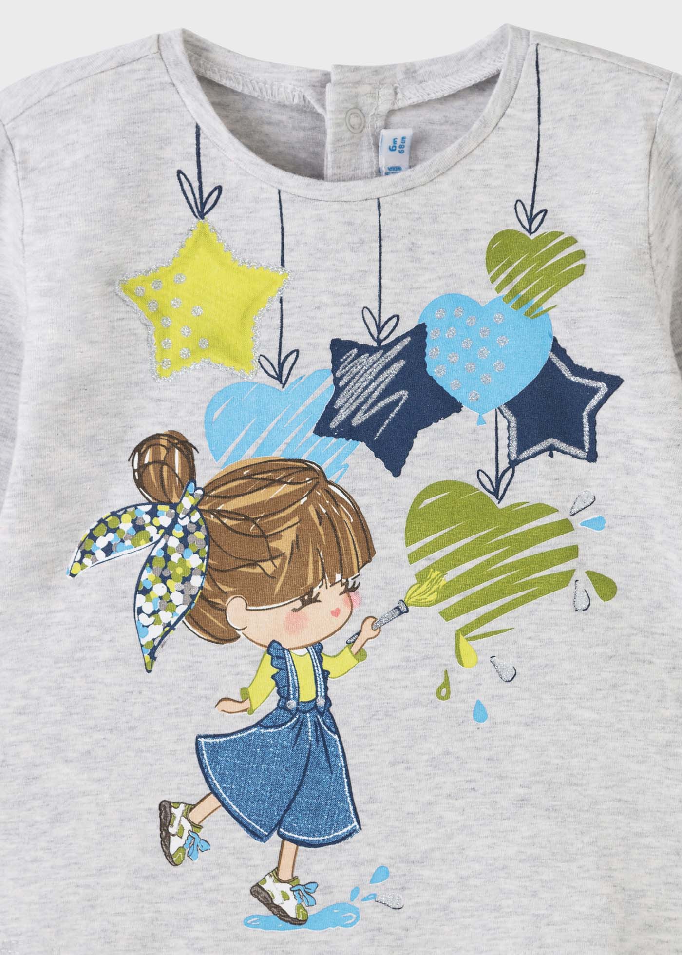 Mayoral  kız bebek  uzun kollu tasarım tişört 2085