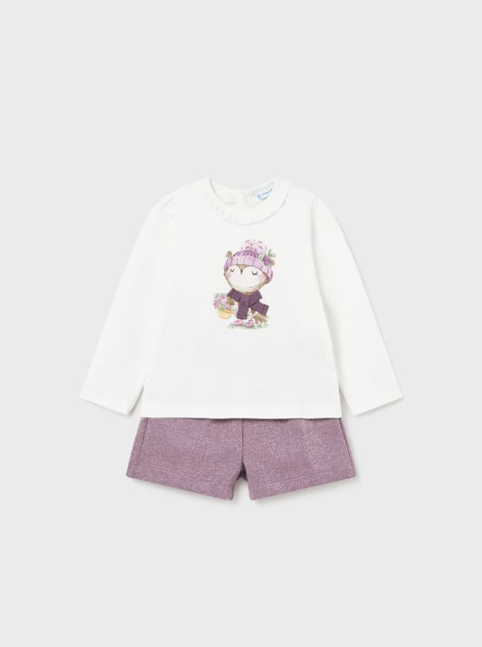 Mayoral kız bebek şort tişört 2 li set 2253