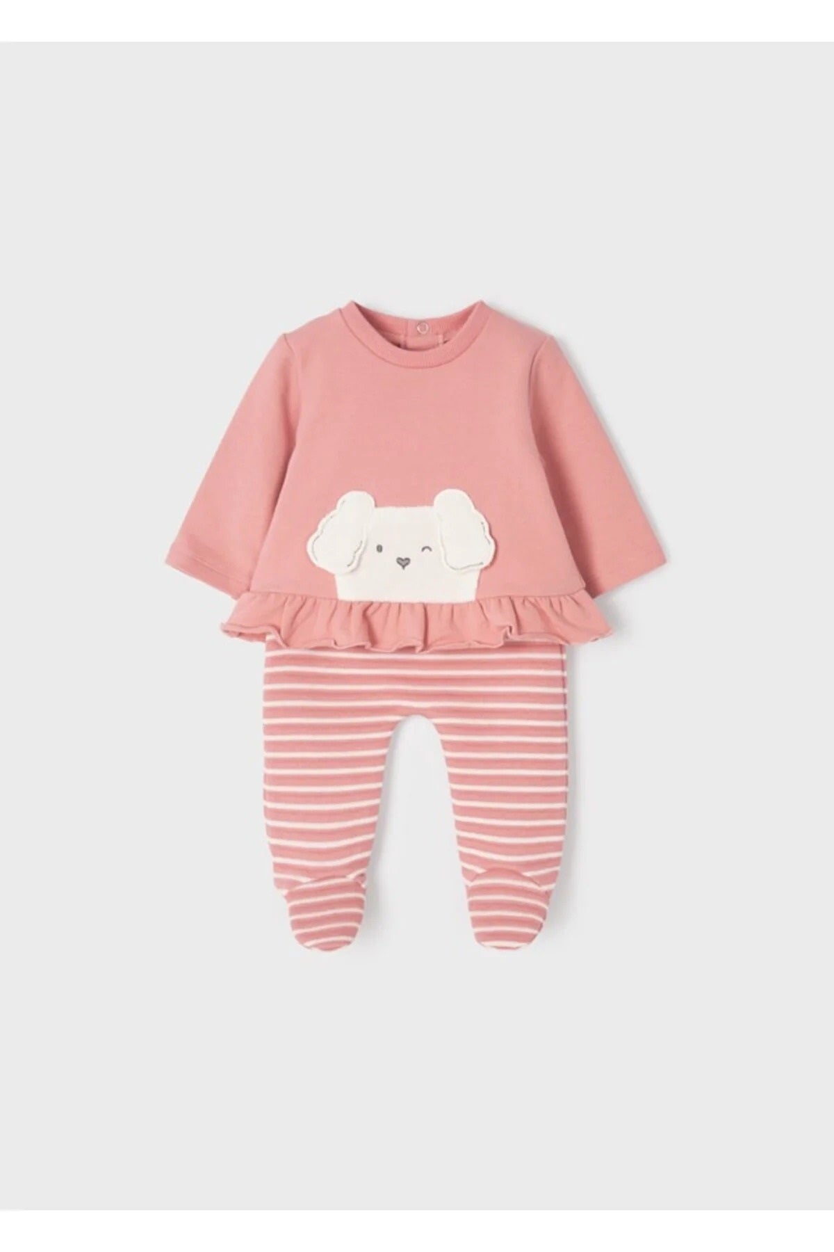 Yendogan Kız Bebek Pullover Dolgulu Pantolon 2 Li Set 2506