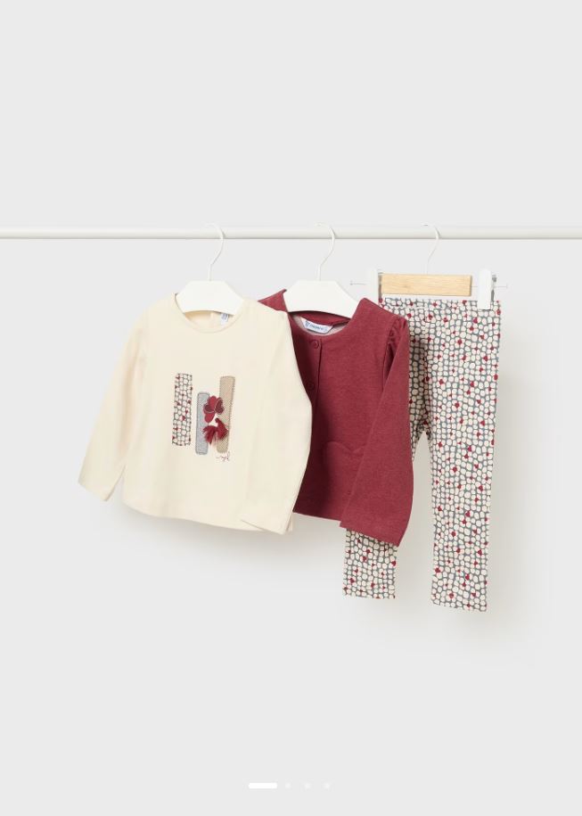 Mayoral kız bebek  hırkalı 3 lü set 2709