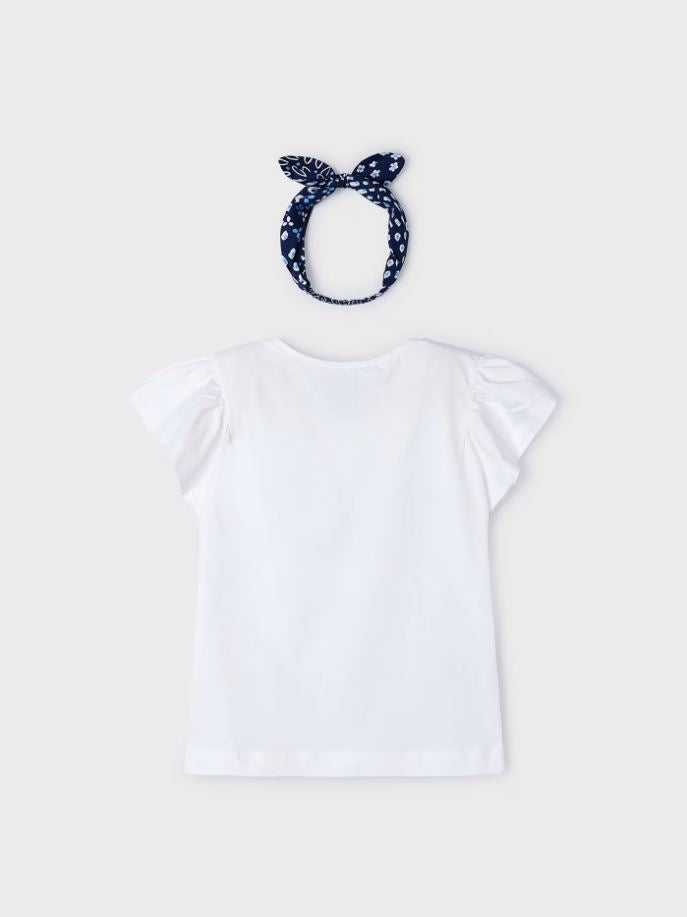 Mayoral kız çocuk tişört saç bandı 2 li set 3089