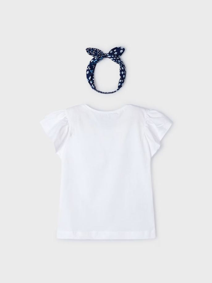 Mayoral kız çocuk tişört saç bandı 2 li set 3089