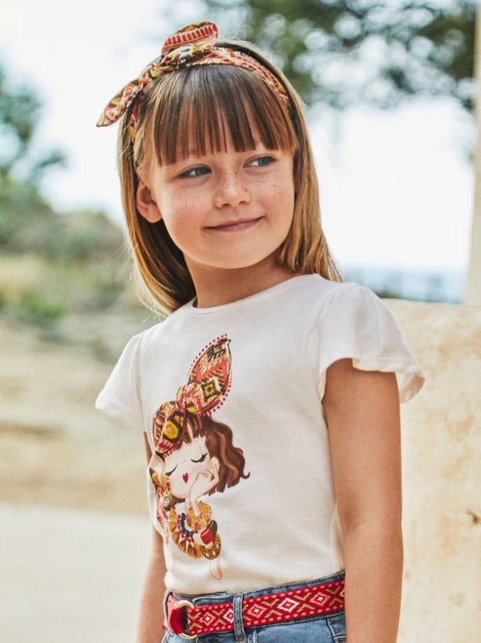 Mayoral kız çocuk tişört saç bandı 2 li set 3089