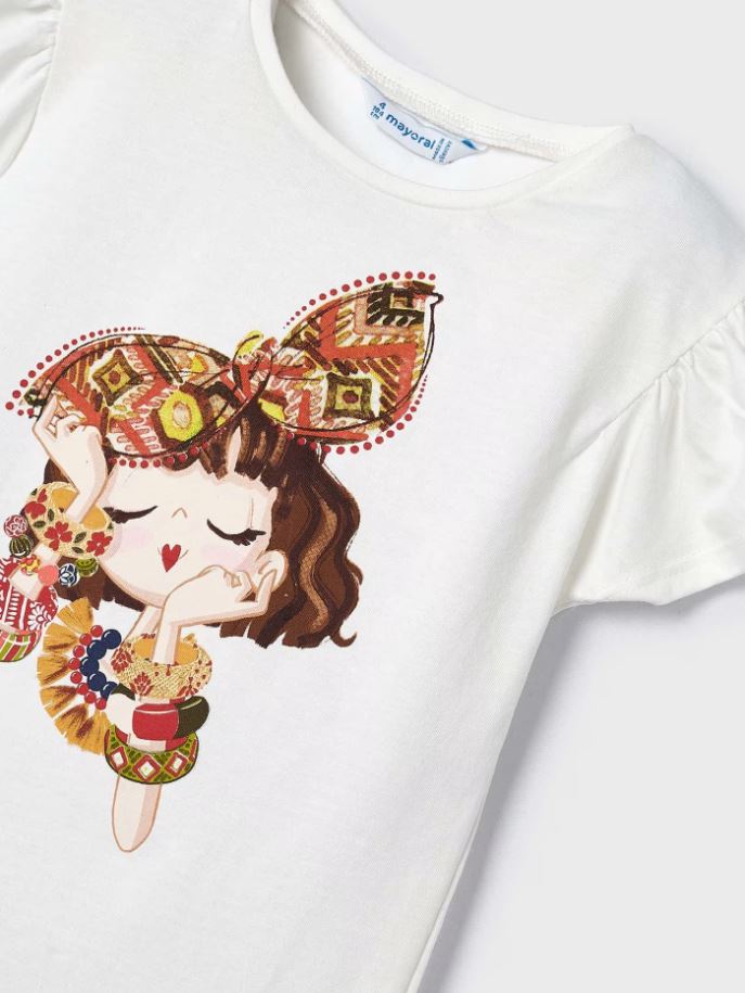 Mayoral kız çocuk tişört saç bandı 2 li set 3089