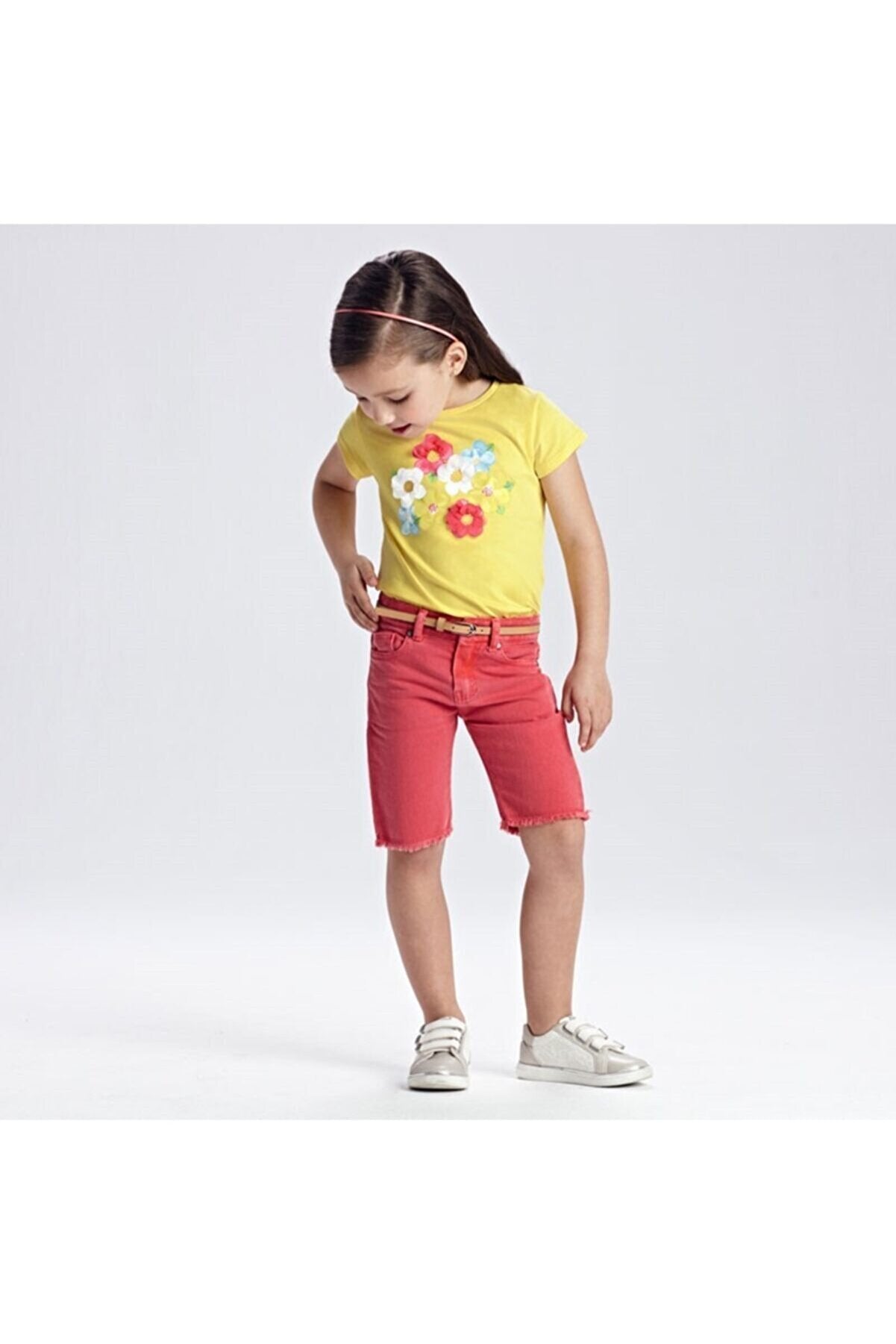 Mayoral kız çocuk  bisikletçi kemerli bermuda 3201