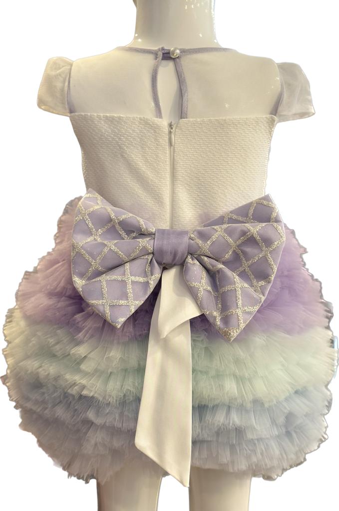 kız çocuk tütü etekli  elbise taç 2 li set