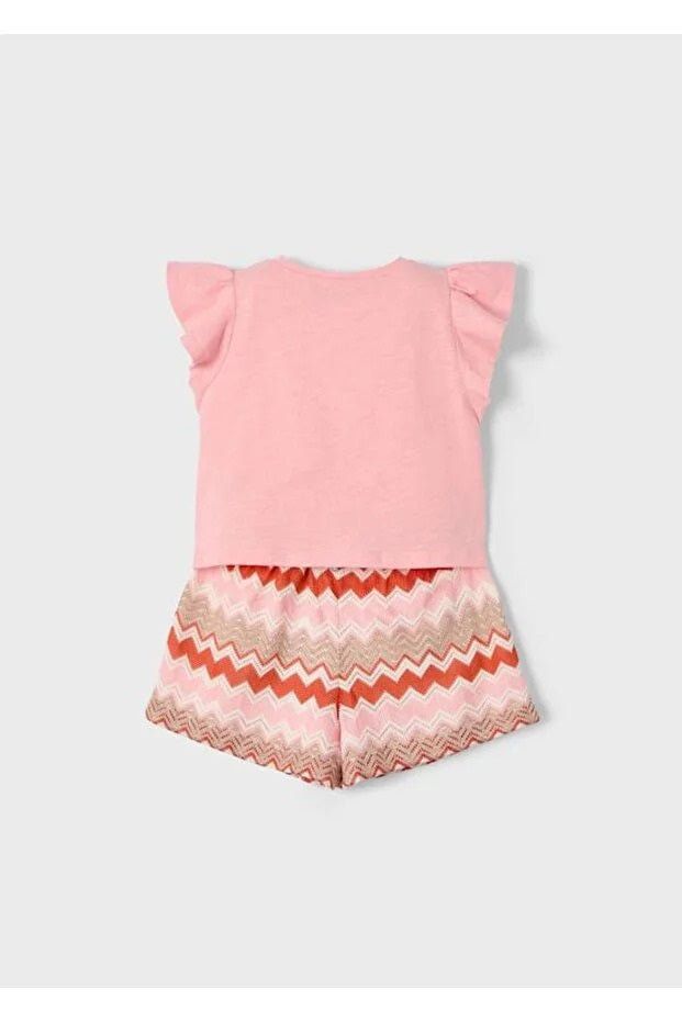 Mayoral kız çocuk yazlık şort tişört 2 li set  3209