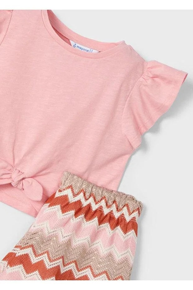 Mayoral kız çocuk yazlık şort tişört 2 li set  3209