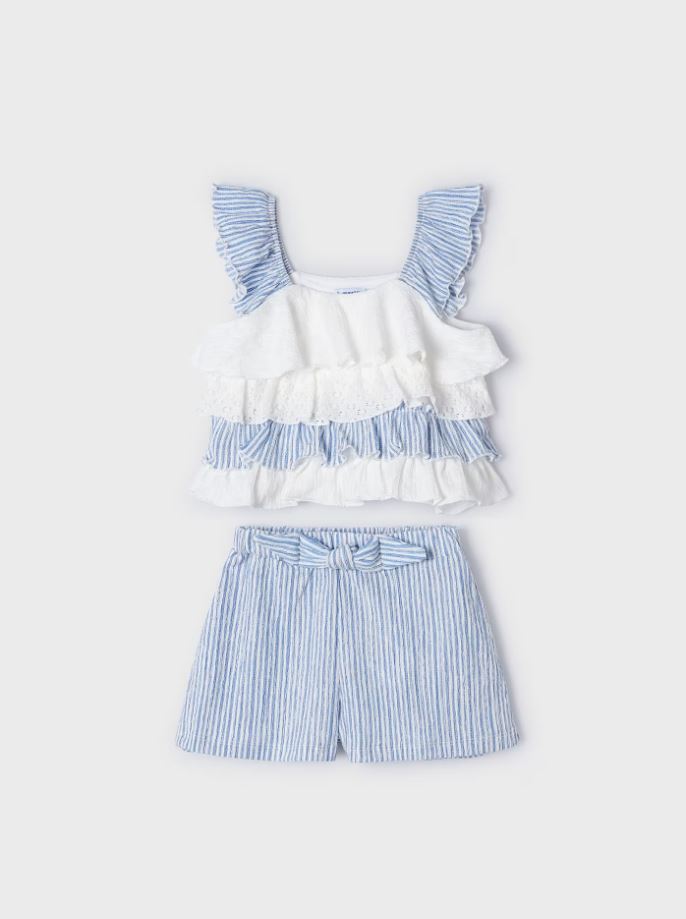 Mayoral kız çocuk bluzx şort 2 li set   3259