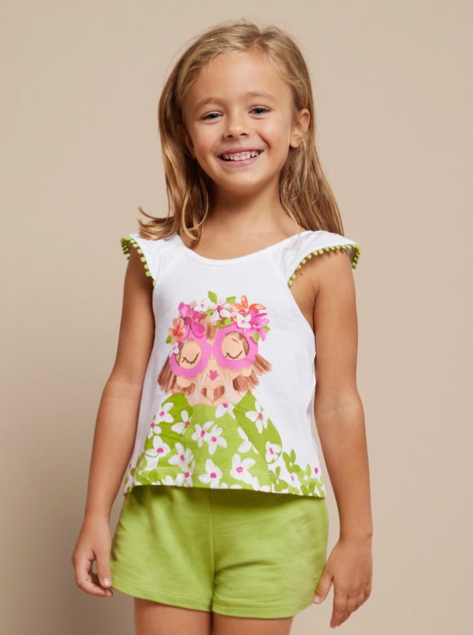 Mayoral kız çocuk tişört   şort set  3261