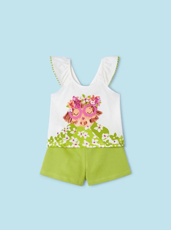 Mayoral kız çocuk tişört   şort set  3261