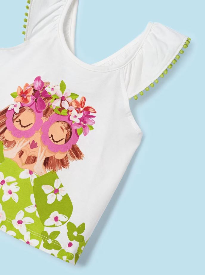 Mayoral kız çocuk tişört   şort set  3261