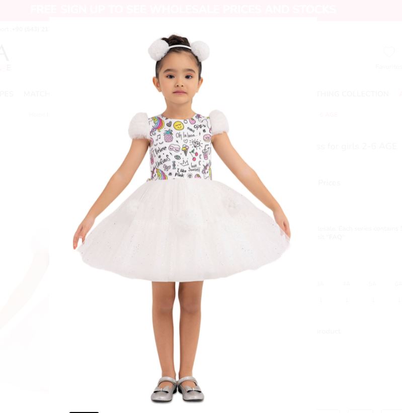 Kız çocuk unicorn taçlı tül etekli elbise