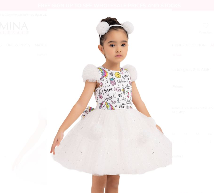 Kız çocuk unicorn taçlı tül etekli elbise