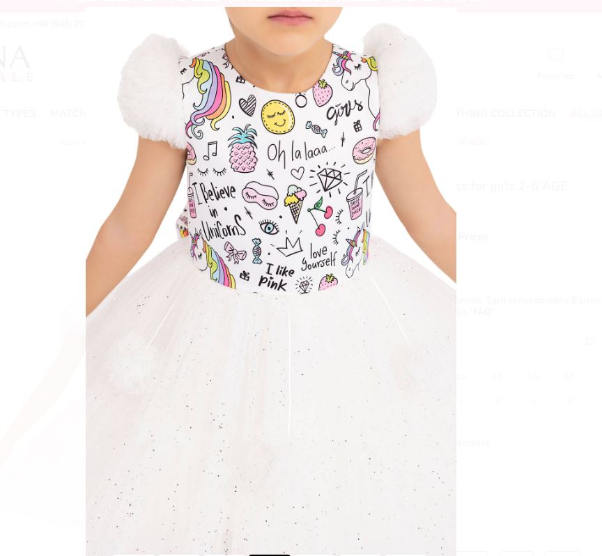 Kız çocuk unicorn taçlı tül etekli elbise