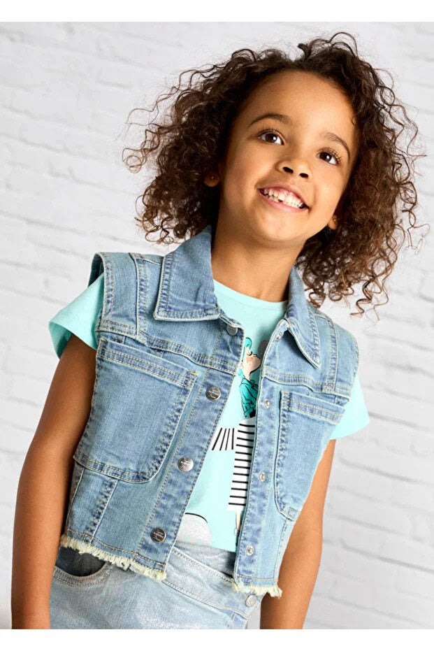 Mayoral kız çocuk denim yelek 3364