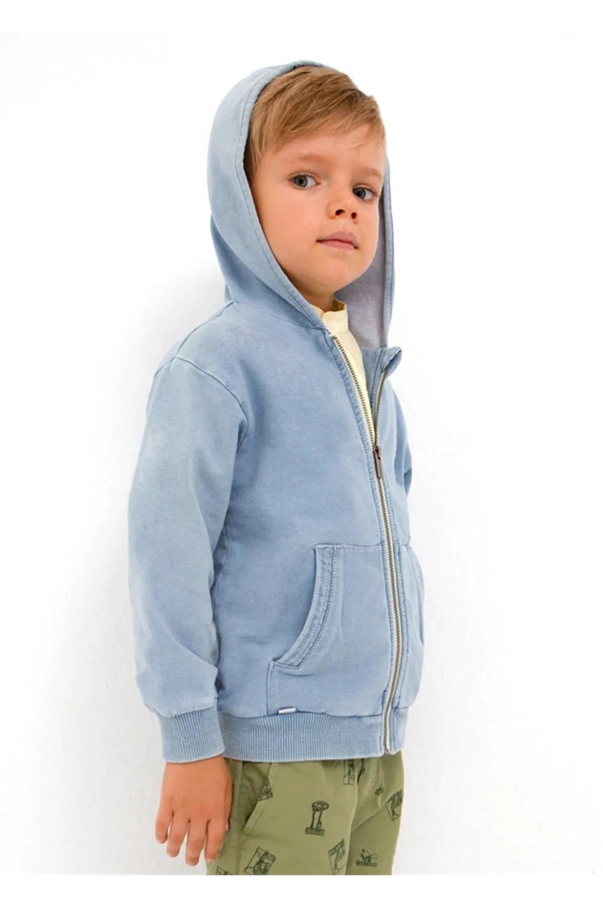 Mayoral Erkek Çocuk Kapüşonlu Ceket Mavi 3455