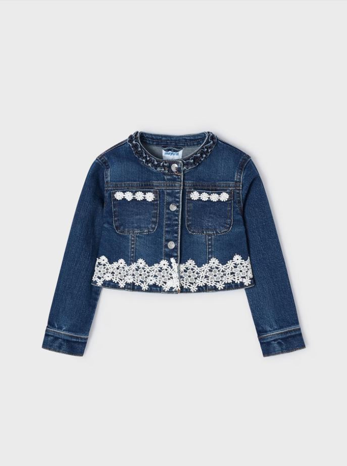 Mayoral kız çocuk denim gübürlü çeket 3475