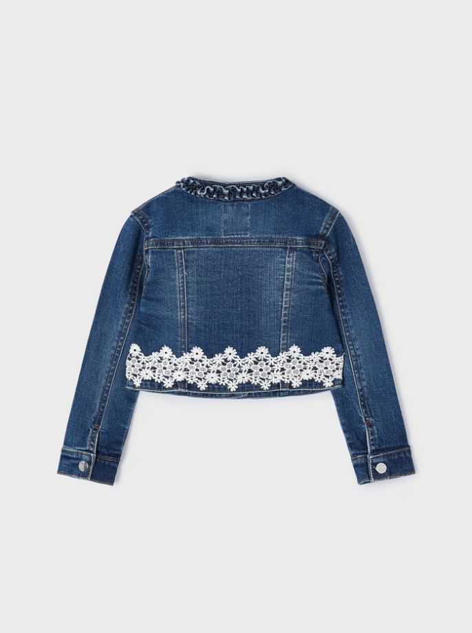 Mayoral kız çocuk denim gübürlü çeket 3475