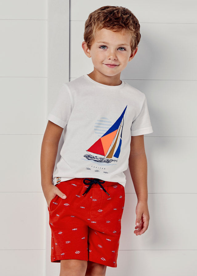 Mayoral erkek çocuk tişört  bermuda 2 li set 3654