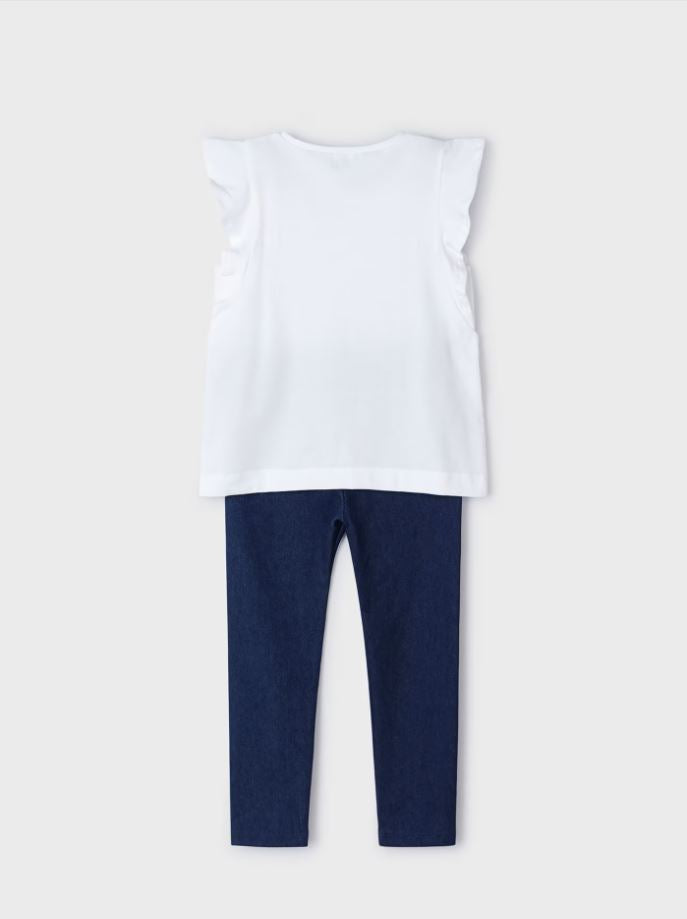 Mayoral kız çocuk  tişört tayt set  3703